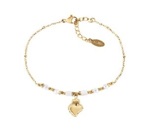 Pulsera de acero inoxidable – acabado dorado – Longitud 16 + 3 cm – ACBR818375G