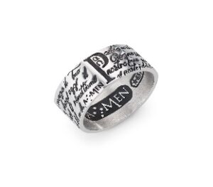 Anillo Padre Nuestro de plata de ley – acabado bruñido – ANPNB