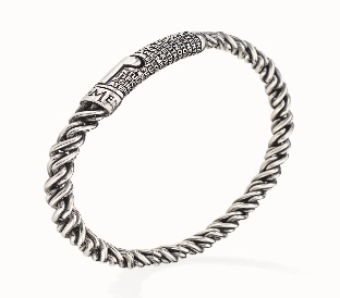 Pulsera Padre Nuestro de plata de ley – acabado bruñido – Oraciones