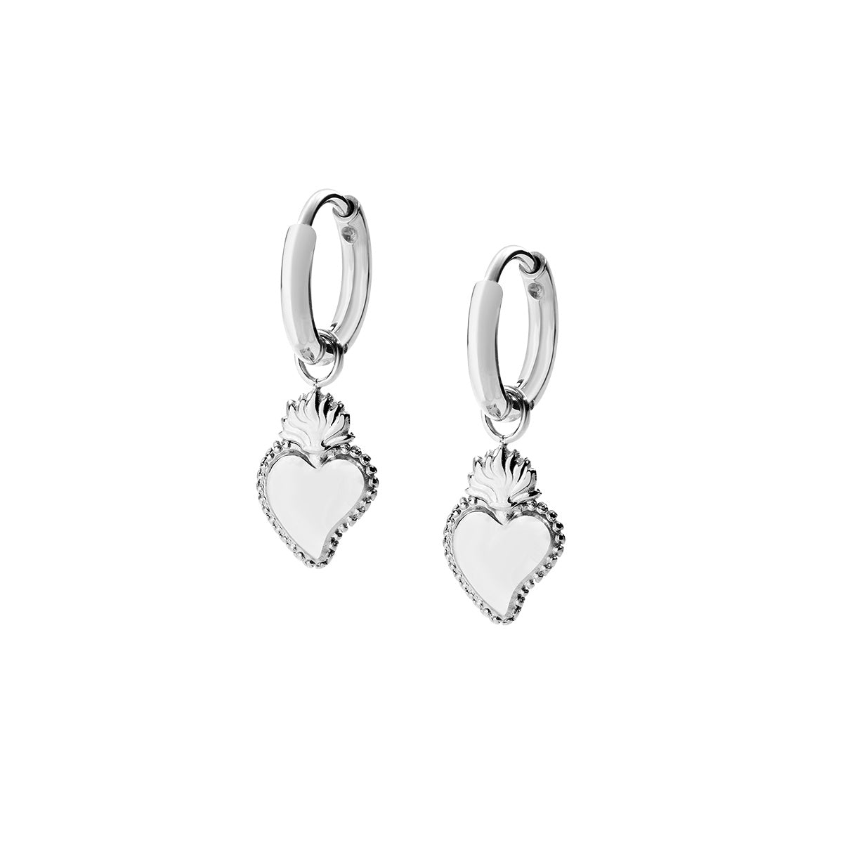 Pendientes de acero inoxidable – acabado en acero – ACE818368B