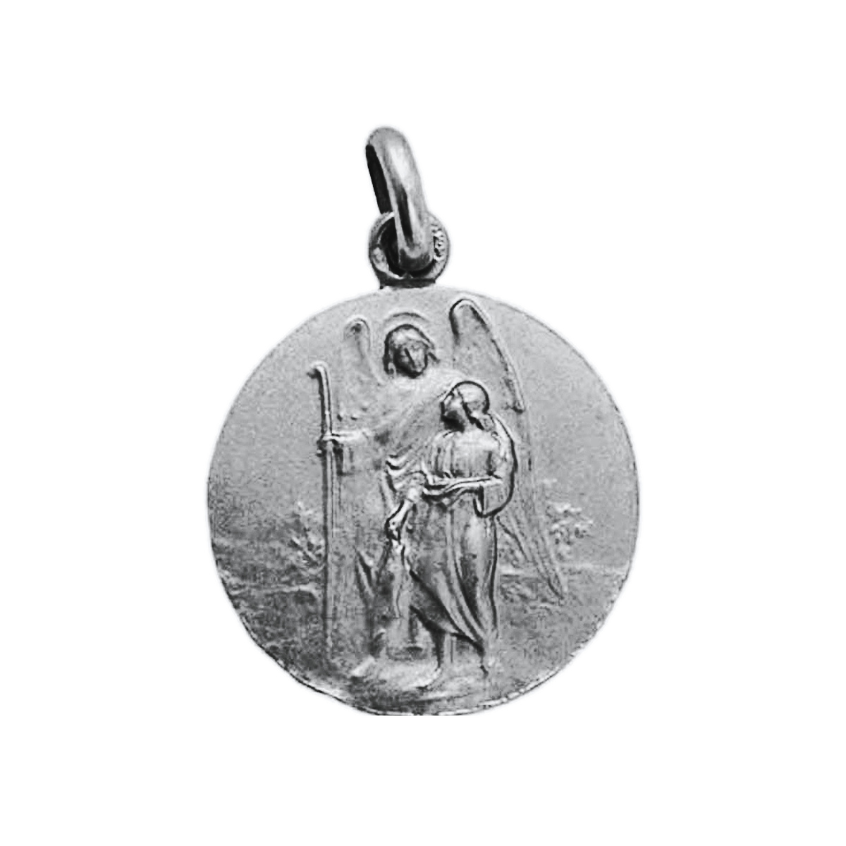 Medalla de San Rafael Arcangel en plata