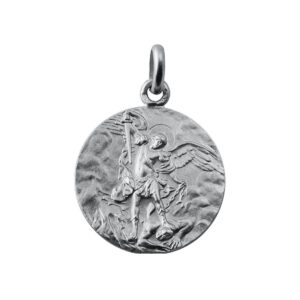 Medalla de San Miguel Arcangel en plata