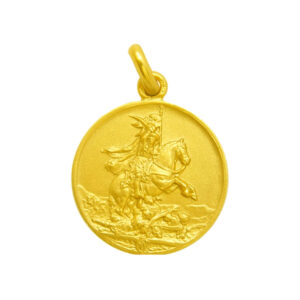 Medalla de San Santiago Apostol a caballo en oro
