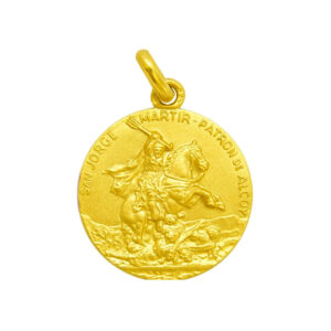Medalla de San Jorge Martir (Patron de Alcoy) en oro