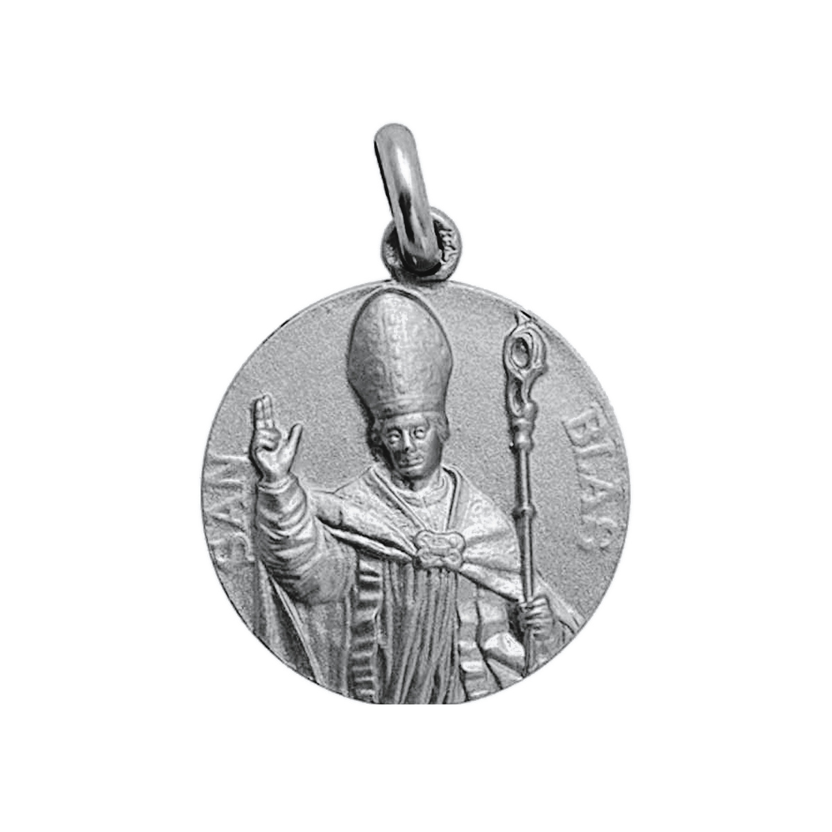 Medalla de San Blas en plata