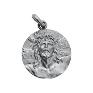Medalla del Cristo de Limpias en plata