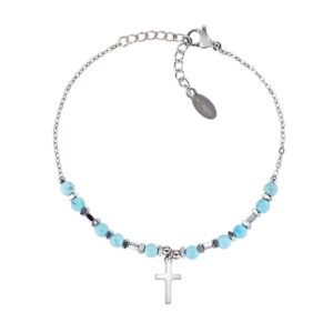 Pulsera de acero inoxidable – acabado en acero – Longitud 16 + 3 cm – ACBR818384B