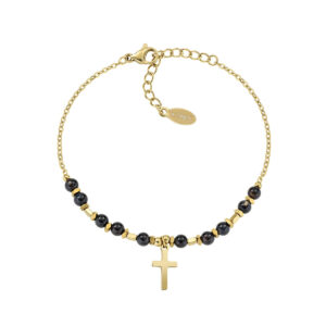 Pulsera de acero inoxidable – acabado dorado – Longitud 16 + 3 cm – ACBR818387G