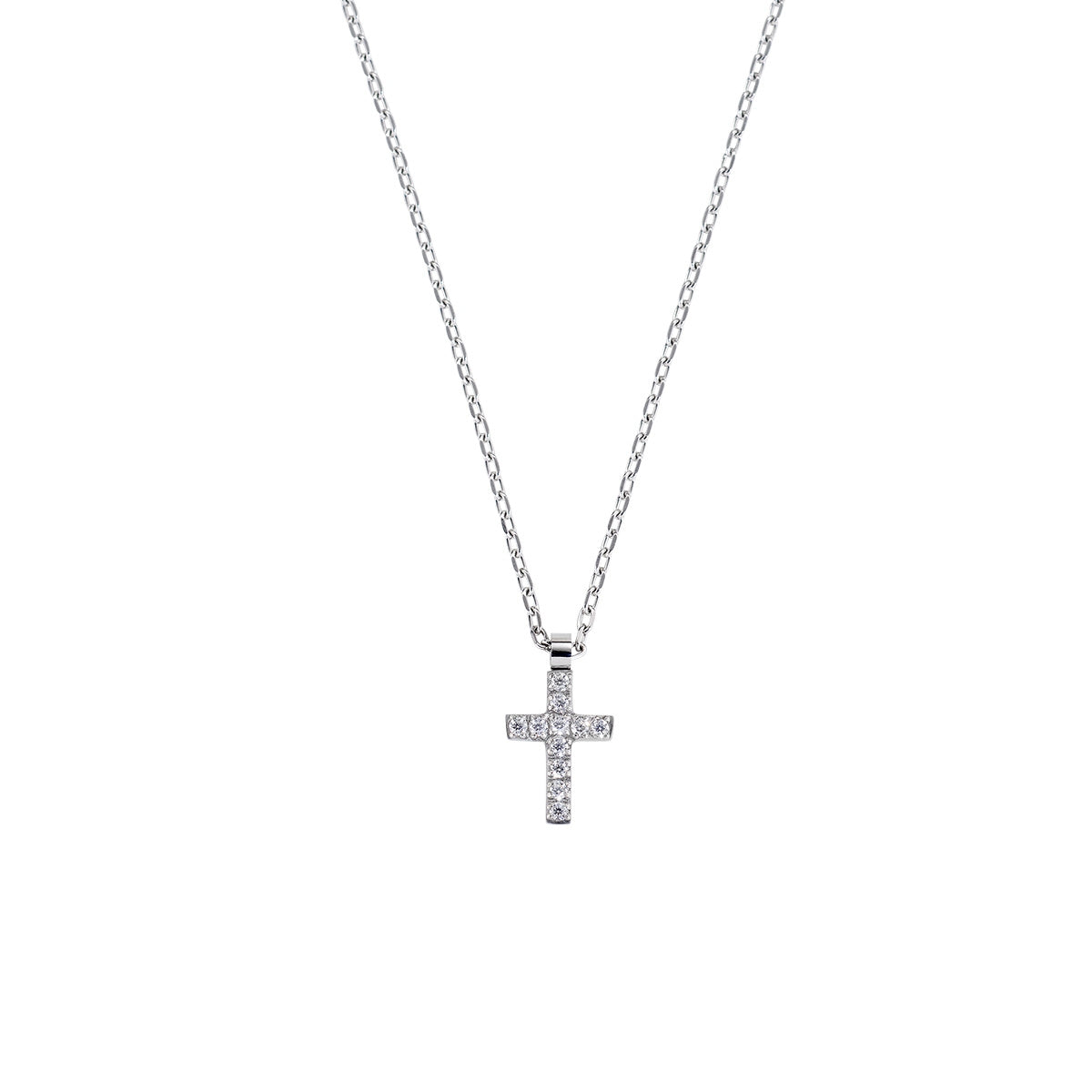 Collar de acero inoxidable con circonitas blancas – acabado dorado – Longitud 40 + 5 cm – ACCL817022B