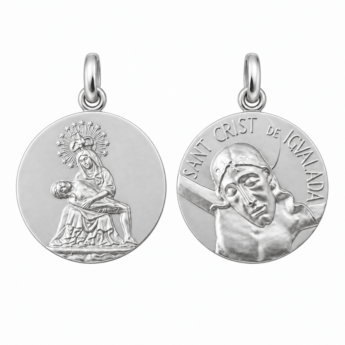 Medalla escapulario de la Piedad y el Cristo de Igualada - Imagen 2